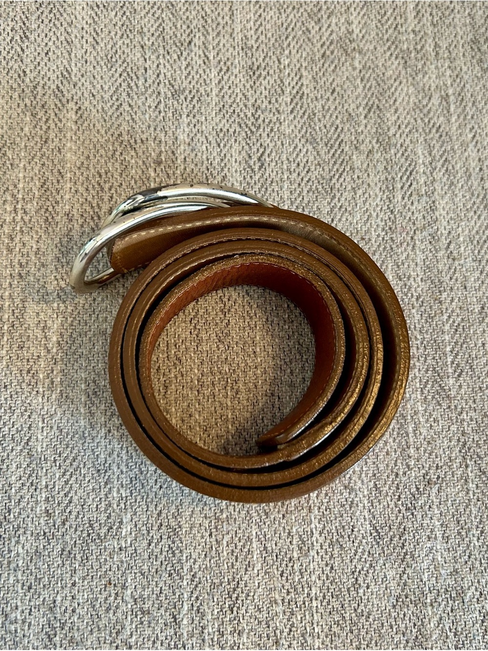 Brighton Women’s Vintage Brown Leather Belt with Silver Buckles - Picture 4 of 9